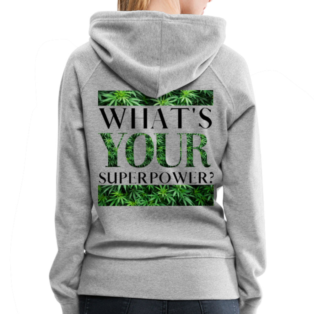 What's Your Superpower? Ladies Hoodie - heather gray