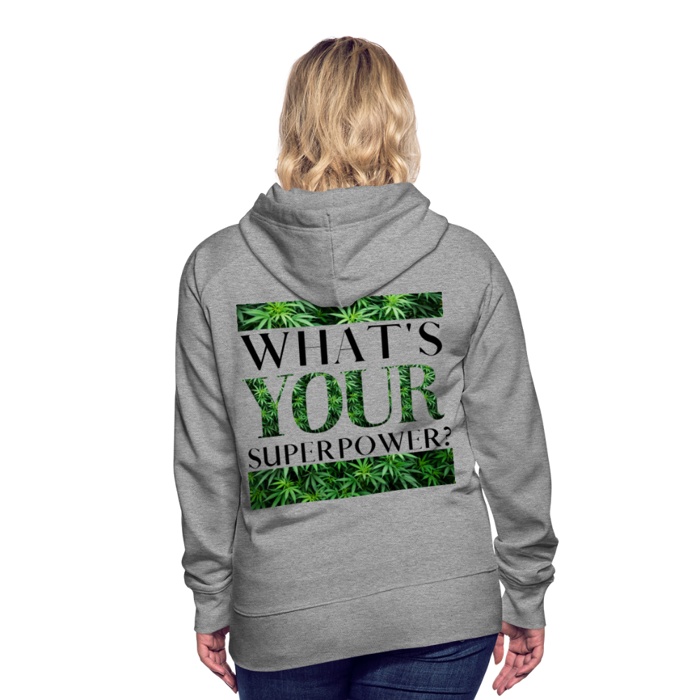 What's Your Superpower? Ladies Hoodie - heather gray