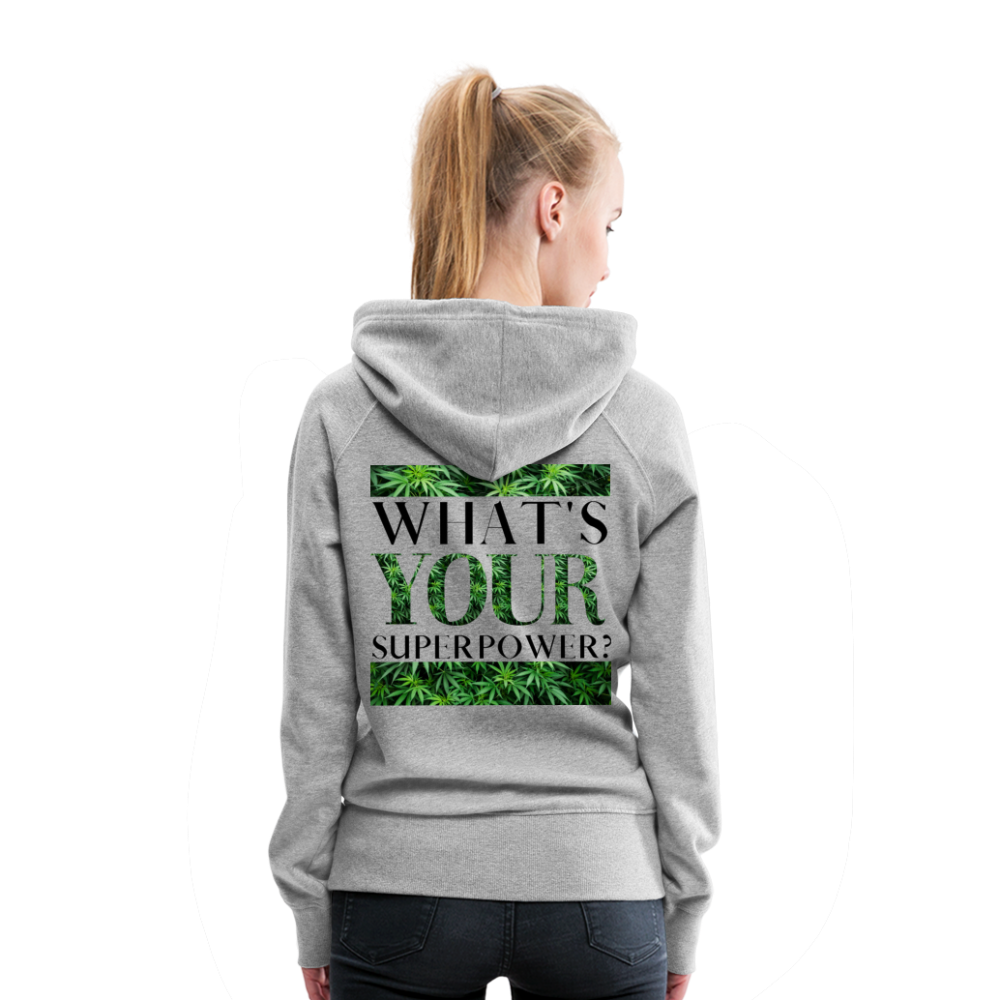 What's Your Superpower? Ladies Hoodie - heather gray