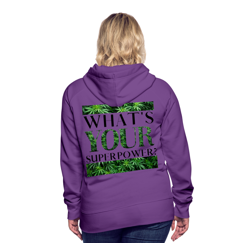 What's Your Superpower? Ladies Hoodie - purple