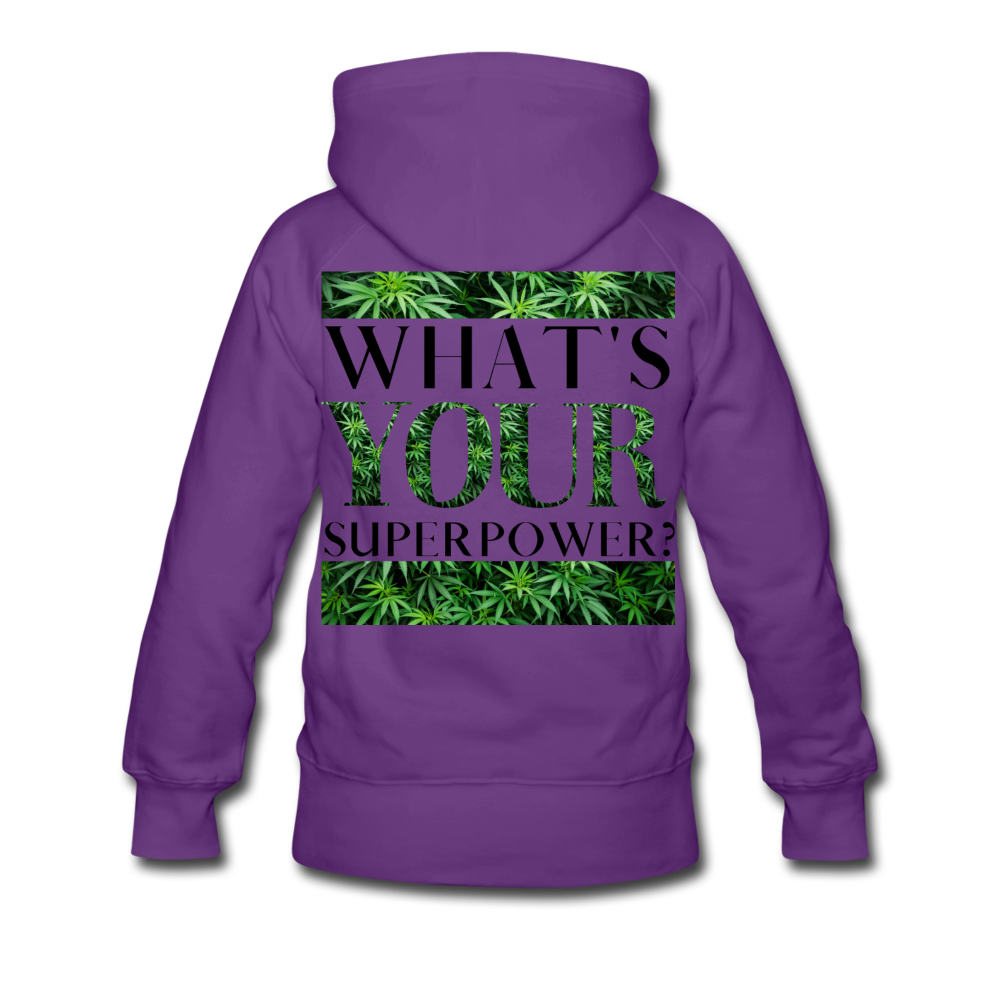 What's Your Superpower? Ladies Hoodie - purple