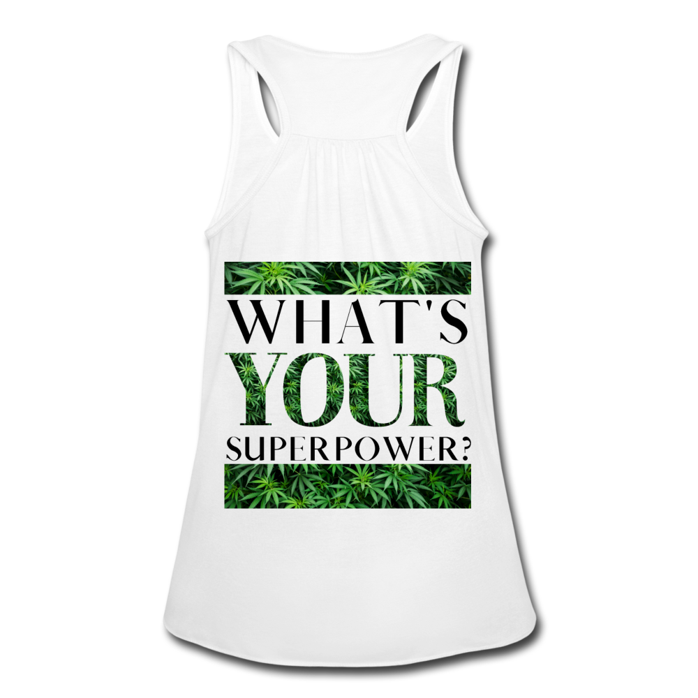 Women's Flowy Tank Top by Bella - white