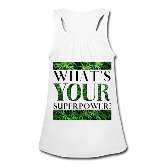 Women's Flowy Tank Top by Bella - white