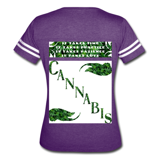 Women’s Vintage Sport T-Shirt - vintage purple/white